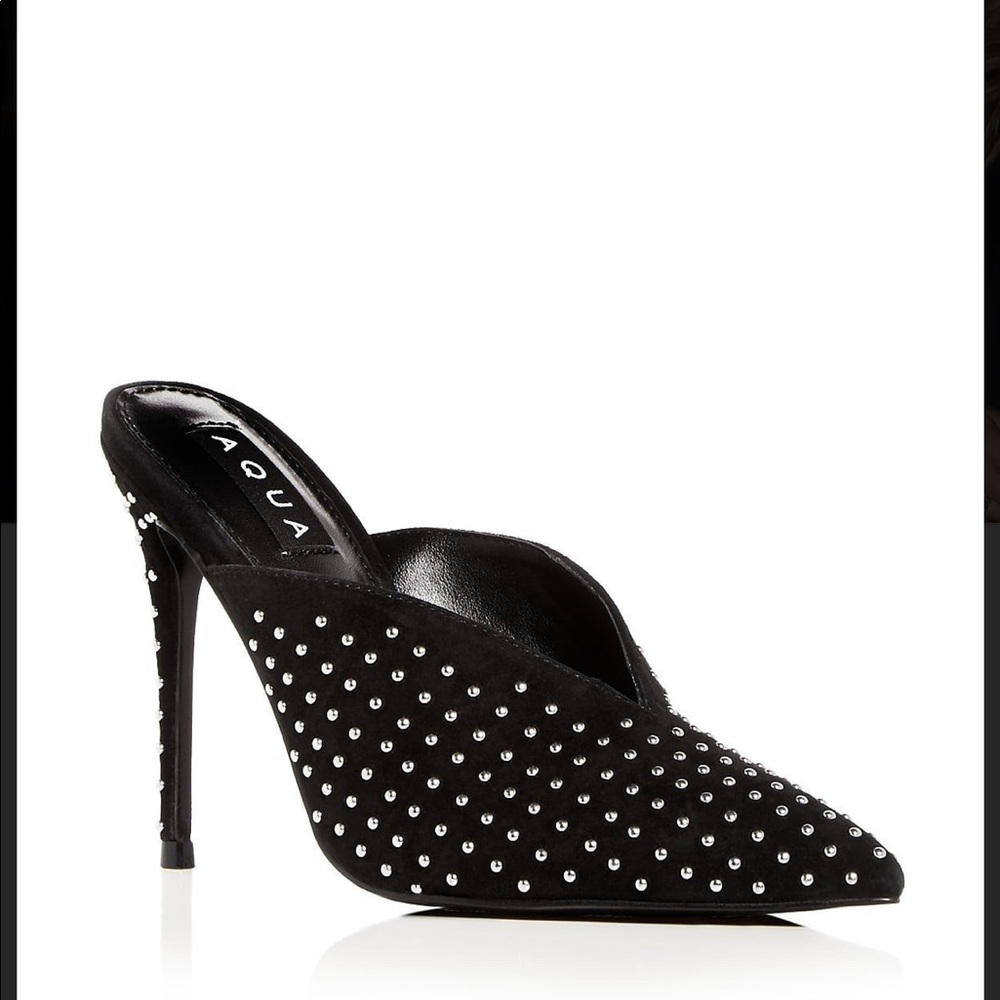 Aqua studded heels